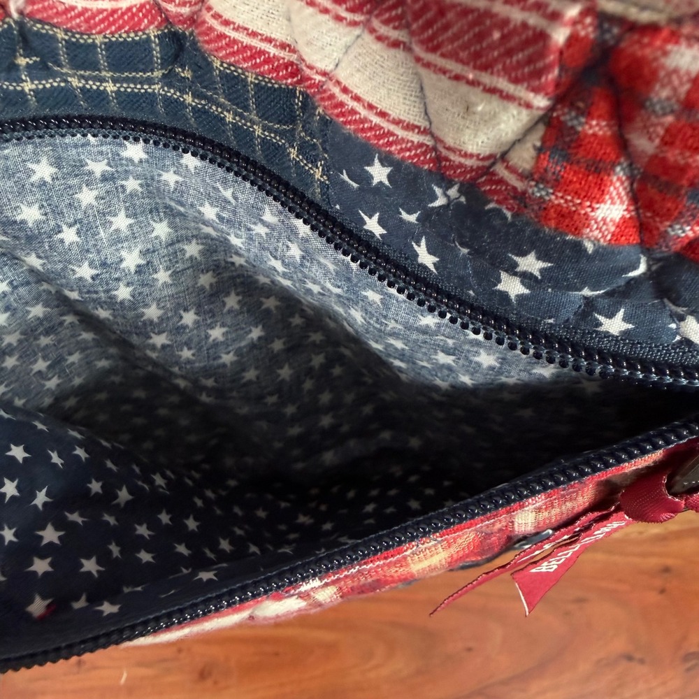 Bella Taylor Quilted Patchwork Crossbody Bag Americana Red/WhiteBlue Stars Plaid - Picture 7 of 15